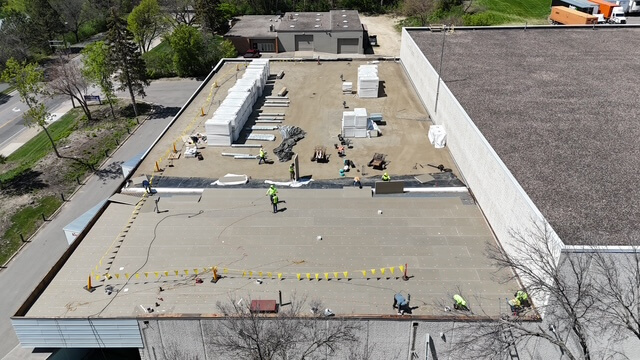 New Hope commercial flat roof Before