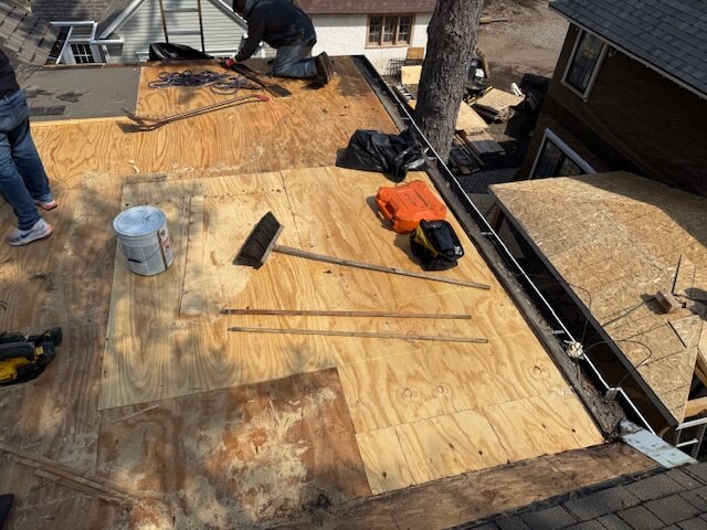 Minneapolis residential flat roof tear-off