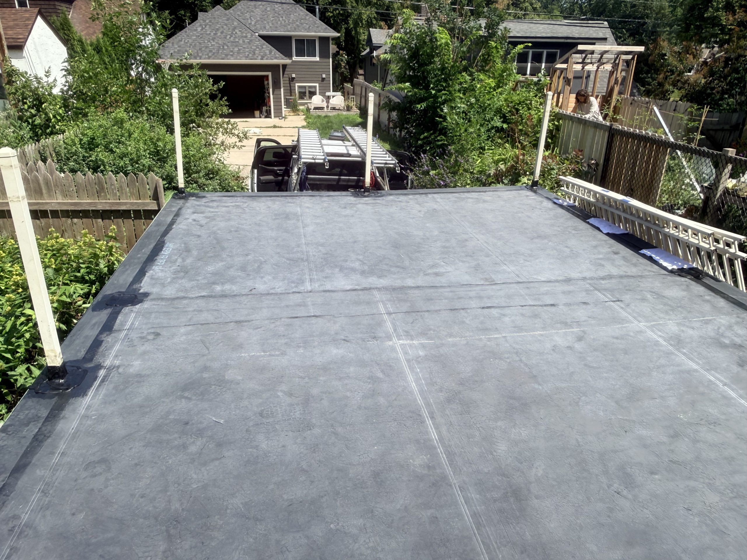 Residential Flat Roof EPDM System Finished Northeast Mpls