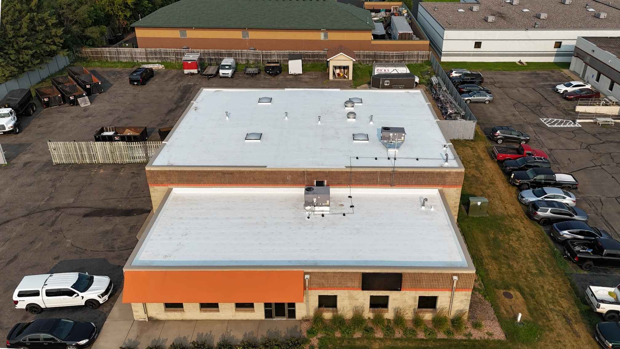 TPO Commercial Flat Roofing System Install in Andover MN